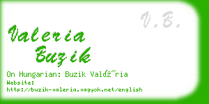 valeria buzik business card